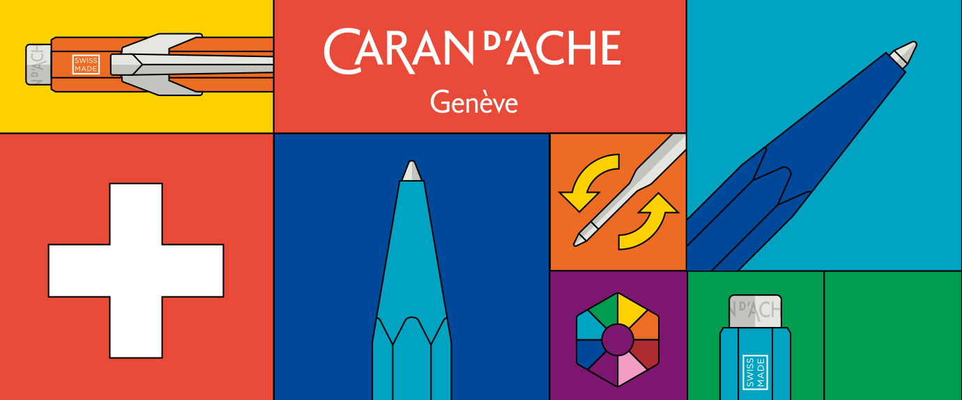 Caran d'Ache 849 Füller Bleistift  - Vulpen Medium Fijn -14K - Bleistift
