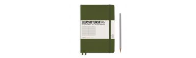 LEUCHTTURM1917 Notebook (A5) Medium Hardcover Ruled Army Green